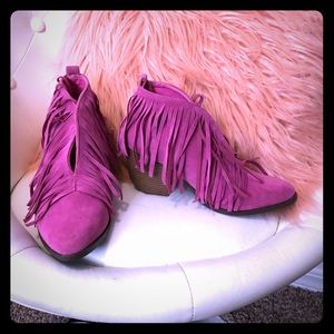 Fringe booties